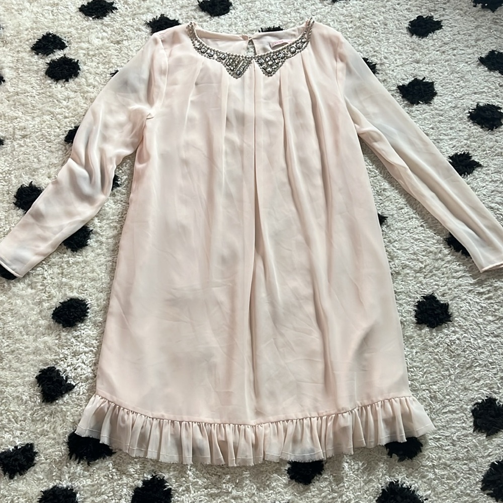 Victoria’s Secret size Small Elegant Pink Dress with Embellished Collar